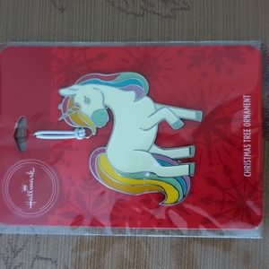 NWT Hallmark Unicorn metal ornament